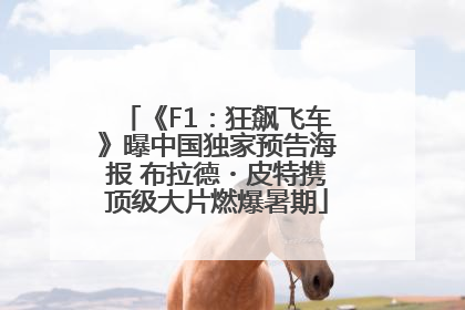 《F1：狂飙飞车》曝中国独家预告海报 布拉德・皮特携顶级大片燃爆暑期