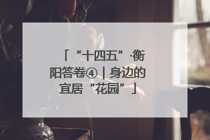 “十四五”·衡阳答卷④｜身边的宜居“花园”