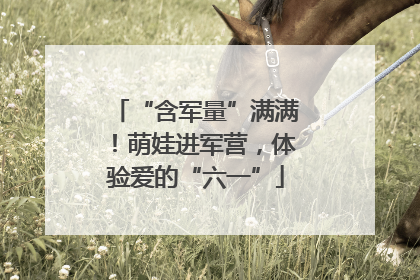 “含军量”满满！萌娃进军营，体验爱的“六一”