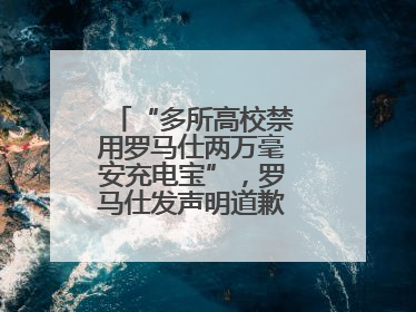 “多所高校禁用罗马仕两万毫安充电宝”，罗马仕发声明道歉：已展开核查