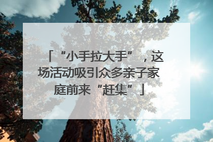 “小手拉大手”，这场活动吸引众多亲子家庭前来“赶集”