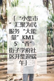 “小集市”汇聚为民服务“大能量”KM15′“香”街子学府社区开集迎端午