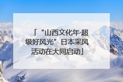 “山西文化年·超级好风光”日本采风活动在大同启动