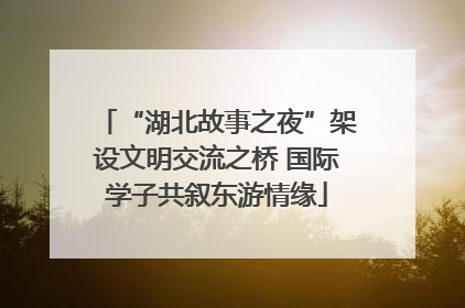 “湖北故事之夜”架设文明交流之桥 国际学子共叙东游情缘