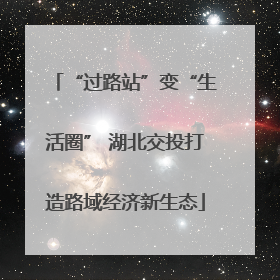 “过路站”变“生活圈” 湖北交投打造路域经济新生态