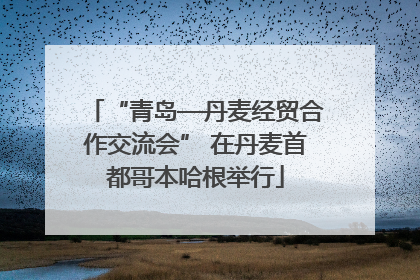 “青岛—丹麦经贸合作交流会” 在丹麦首都哥本哈根举行