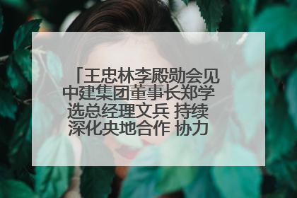 王忠林李殿勋会见中建集团董事长郑学选总经理文兵 持续深化央地合作 协力推动支点建设