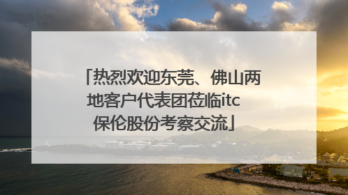 热烈欢迎东莞、佛山两地客户代表团莅临itc保伦股份考察交流