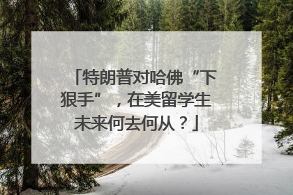 特朗普对哈佛“下狠手”，在美留学生未来何去何从？