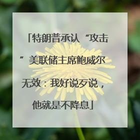 特朗普承认“攻击”美联储主席鲍威尔无效：我好说歹说，他就是不降息