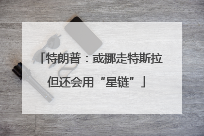 特朗普：或挪走特斯拉 但还会用“星链”