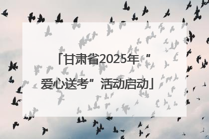 甘肃省2025年“爱心送考”活动启动