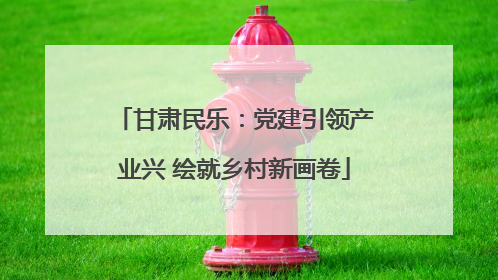 甘肃民乐：党建引领产业兴 绘就乡村新画卷