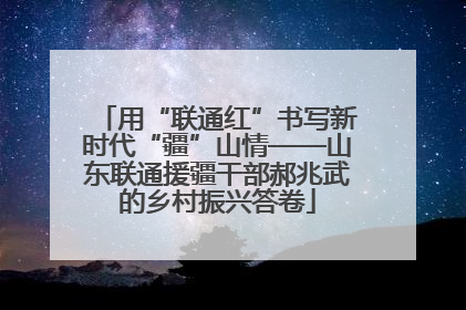 用“联通红”书写新时代“疆”山情——山东联通援疆干部郝兆武的乡村振兴答卷