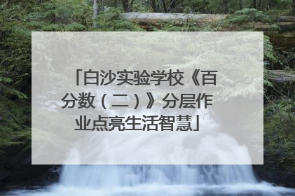 白沙实验学校《百分数（二）》分层作业点亮生活智慧