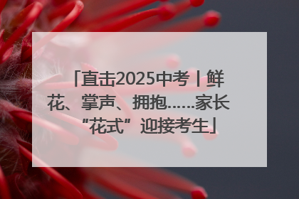直击2025中考丨鲜花、掌声、拥抱……家长“花式”迎接考生