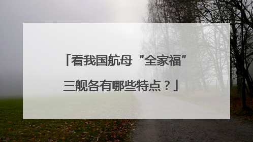 看我国航母“全家福” 三舰各有哪些特点？