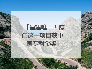 福建唯一！厦门这一项目获中国专利金奖