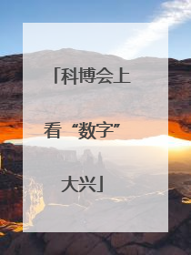 科博会上看“数字”大兴