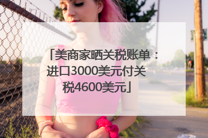 美商家晒关税账单：进口3000美元付关税4600美元