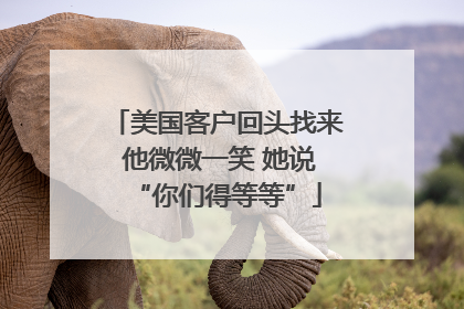 美国客户回头找来 他微微一笑 她说“你们得等等”