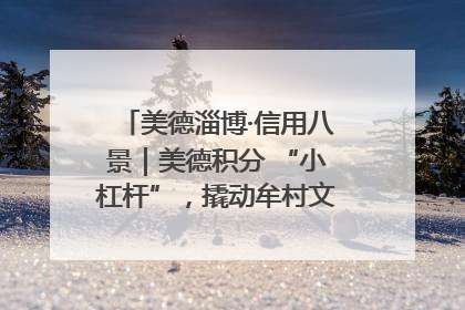 美德淄博·信用八景｜美德积分 “小杠杆”，撬动牟村文明 “大能量”