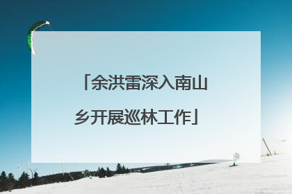 余洪雷深入南山乡开展巡林工作