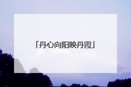 丹心向阳映丹霞