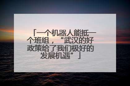 一个机器人能抵一个班组，“武汉的好政策给了我们极好的发展机遇”