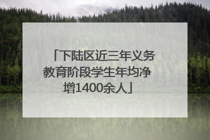 下陆区近三年义务教育阶段学生年均净增1400余人