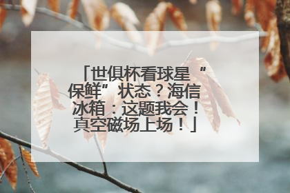世俱杯看球星“保鲜”状态？海信冰箱：这题我会！真空磁场上场！