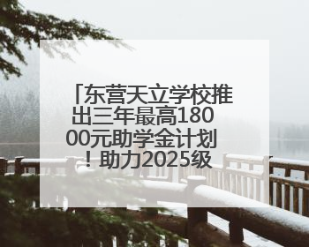 东营天立学校推出三年最高18000元助学金计划！助力2025级新生扬帆起航