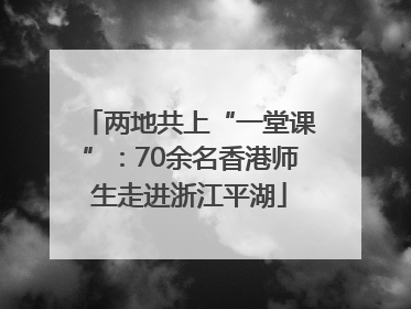 两地共上“一堂课”：70余名香港师生走进浙江平湖