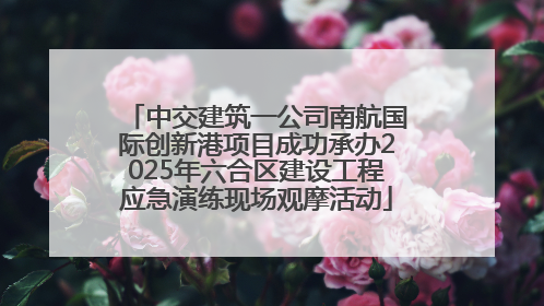 中交建筑一公司南航国际创新港项目成功承办2025年六合区建设工程应急演练现场观摩活动