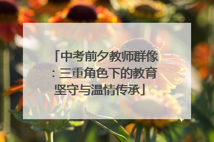 中考前夕教师群像：三重角色下的教育坚守与温情传承