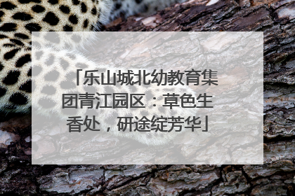乐山城北幼教育集团青江园区：草色生香处，研途绽芳华