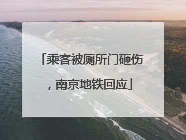 乘客被厕所门砸伤，南京地铁回应