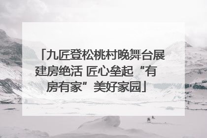 九匠登松桃村晚舞台展建房绝活 匠心垒起“有房有家”美好家园