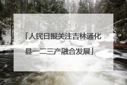 人民日报关注吉林通化县一二三产融合发展