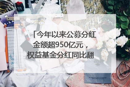 今年以来公募分红金额超950亿元，权益基金分红同比翻倍｜招财猫