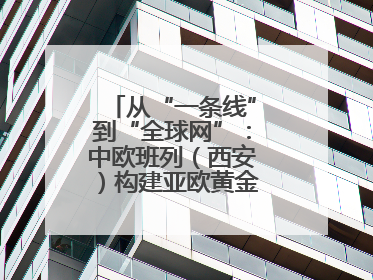 从“一条线”到“全球网”：中欧班列（西安）构建亚欧黄金物流大通道