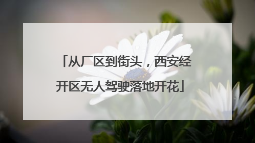 从厂区到街头，西安经开区无人驾驶落地开花