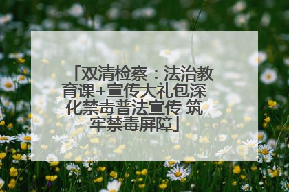 双清检察：法治教育课+宣传大礼包深化禁毒普法宣传 筑牢禁毒屏障