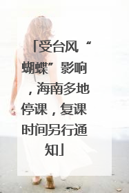 受台风“蝴蝶”影响，海南多地停课，复课时间另行通知