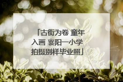 古街为卷 童年入画 襄阳一小学拍摄别样毕业照