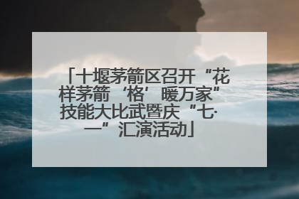 十堰茅箭区召开“花样茅箭‘格’暖万家”技能大比武暨庆“七·一”汇演活动
