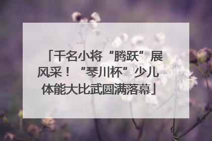 千名小将“腾跃”展风采！“琴川杯”少儿体能大比武圆满落幕