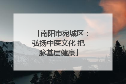 南阳市宛城区：弘扬中医文化 把脉基层健康