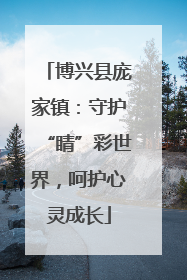 博兴县庞家镇：守护“睛”彩世界，呵护心灵成长