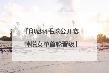 印尼羽毛球公开赛｜韩悦女单首轮晋级